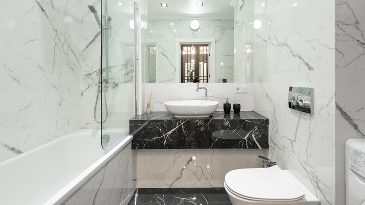 Tendencias para decorar un baño lujoso 5 decoracion-de-bano-en-blanco-y-negro