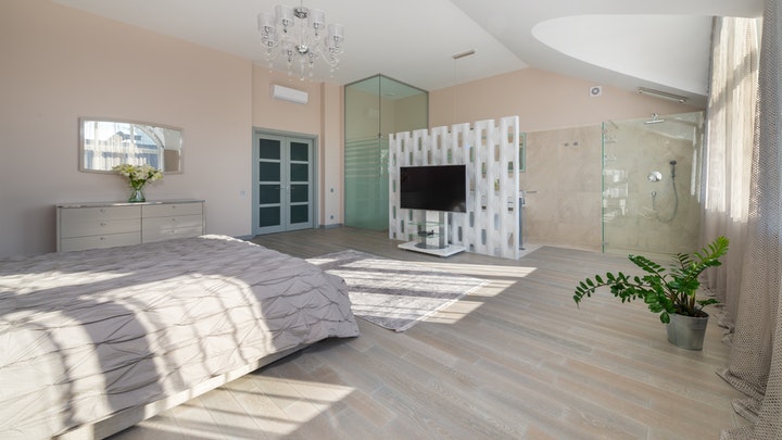 Ventajas de las puertas de interior con vidrieras 5 puerta-de-interior-con-vidriera-en-dormitorio