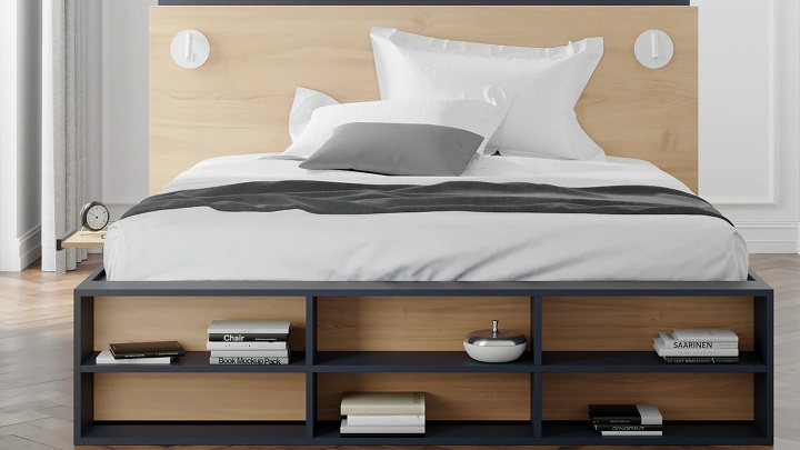 Ideas para cambiar la decoración de la Recamara en otoño 4 estanterias-en-pie-de-cama