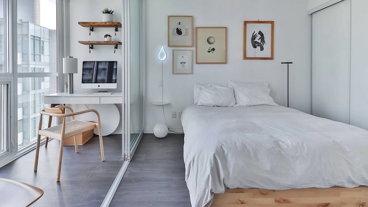 Consejos para decorar una Recamara grande y luminosa 7 cuadros-en-la-pared-de-la-habitacion
