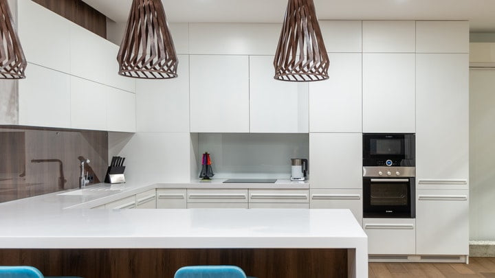 Decoración de cocinas pequeñas con península