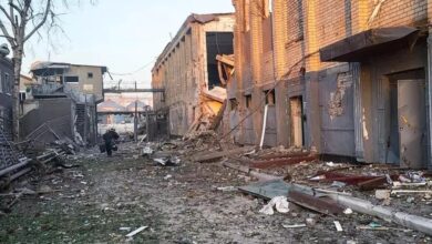 Imagen compartida por el Ministerio de Justicia sobre el ataque a un centro penitenciario en Zaporiyia. Ministerio de Justicia de Ucrania