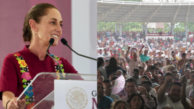 Sheinbaum llama a blindar la 4T en medio de una creciente polarización política 5 Taim-LainSheinbaum convoca a defender la 4T frente a mentiras de la derechaTaim-LainSheinbaum convoca a defender la 4T frente a mentiras de la derecha