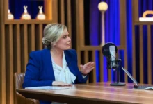 La gobernadora de Chihuahua Maru Campos en una entrevista.