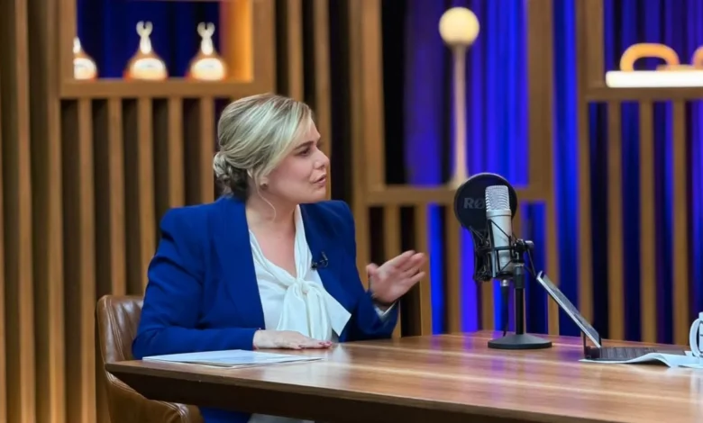 La gobernadora de Chihuahua Maru Campos en una entrevista.